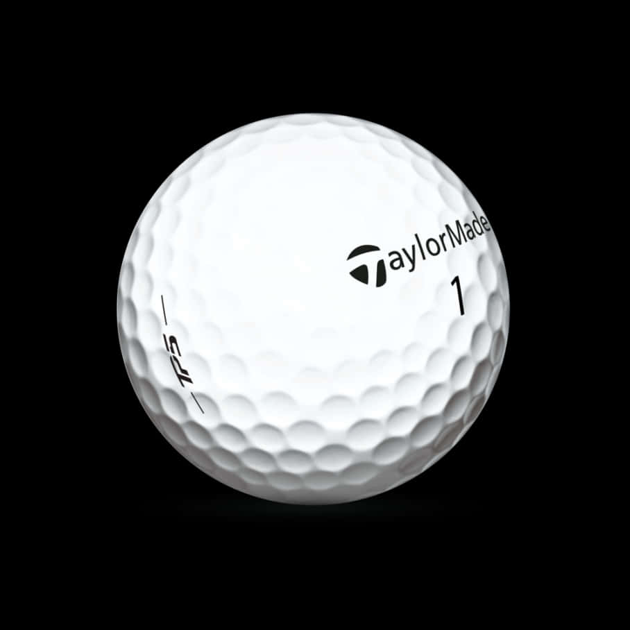 A Golf Ball On A Black Background