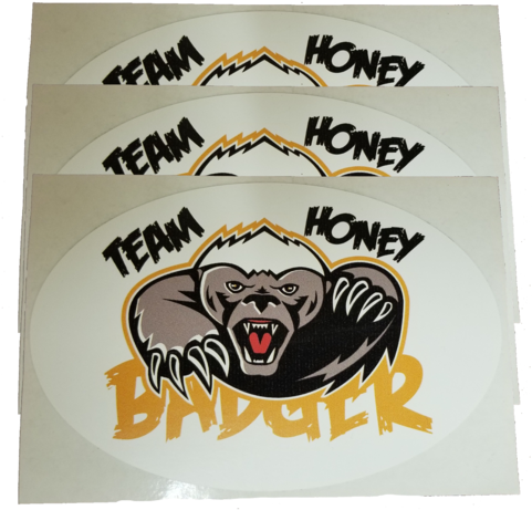Team Honey Badger Sticker - Honey Badger Mascot Claw Shower Curtain