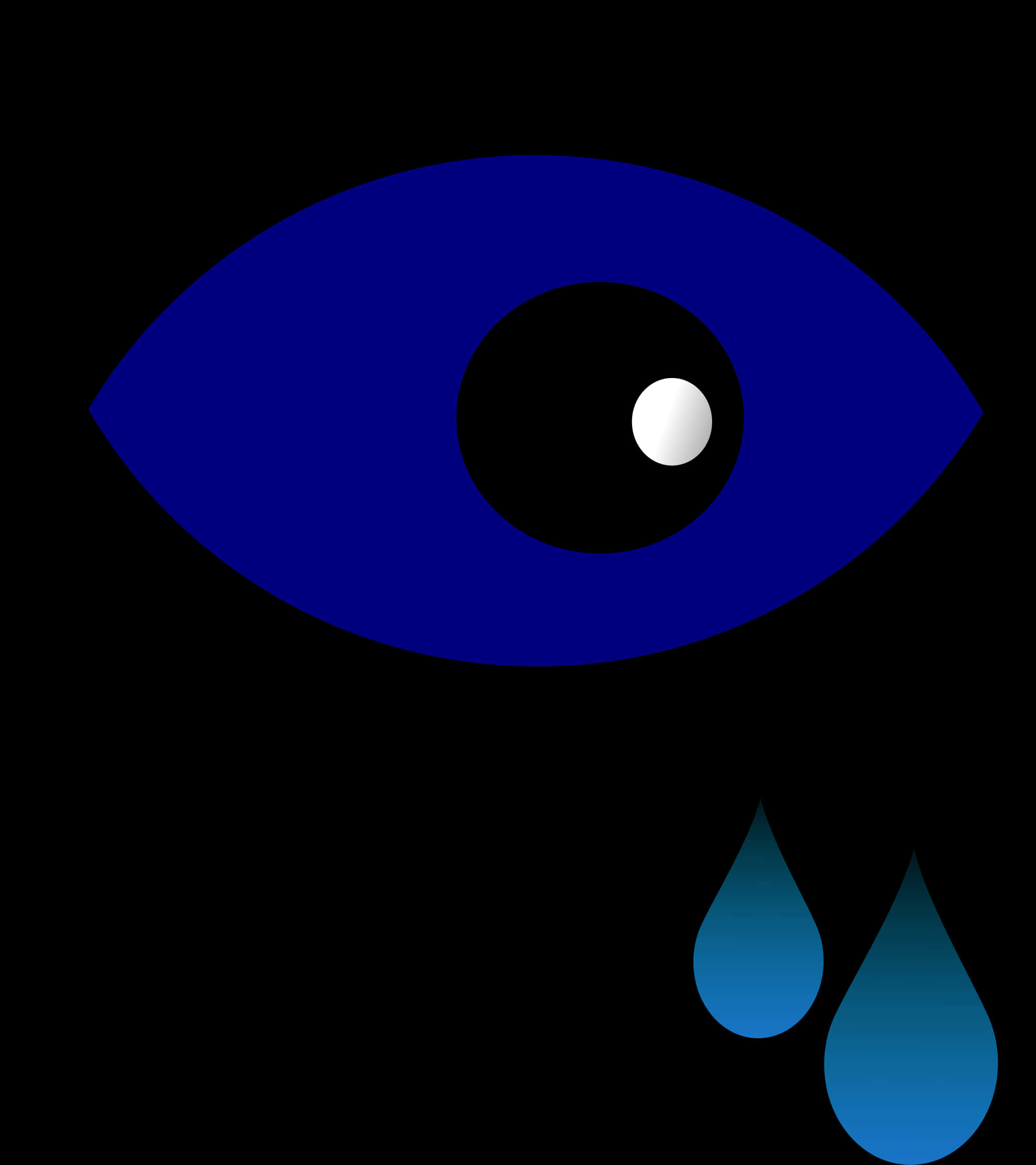 A Blue Eye And Teardrops