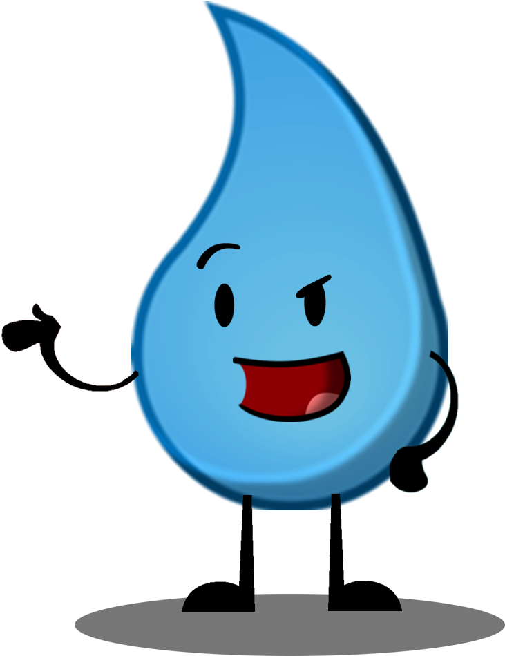 A Cartoon Of A Blue Drop