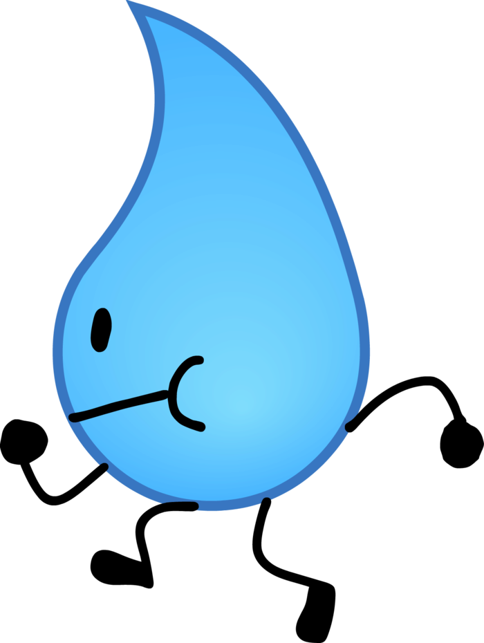 A Cartoon Of A Blue Water Drop