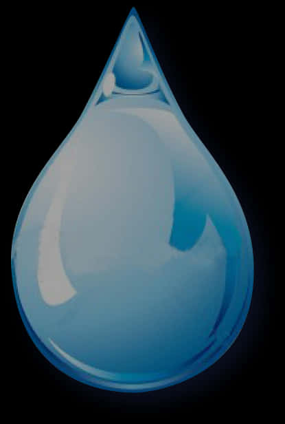 A Blue Water Droplet
