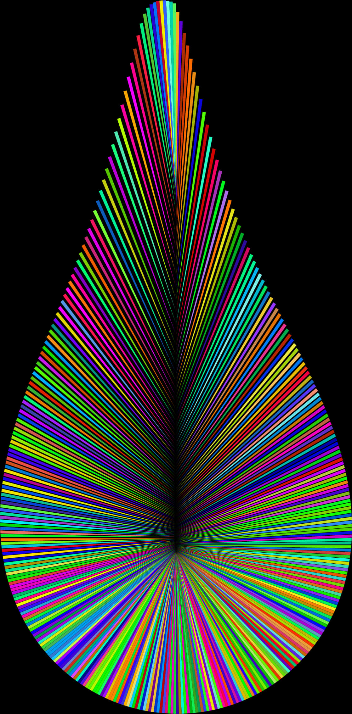 A Colorful Lines In A Triangle Shape