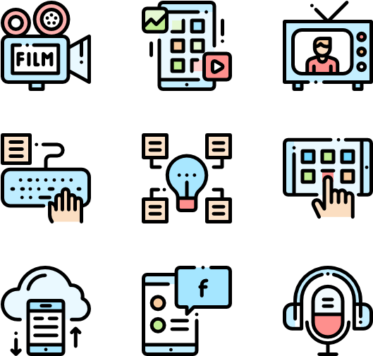 A Group Of Icons Of Various Devices