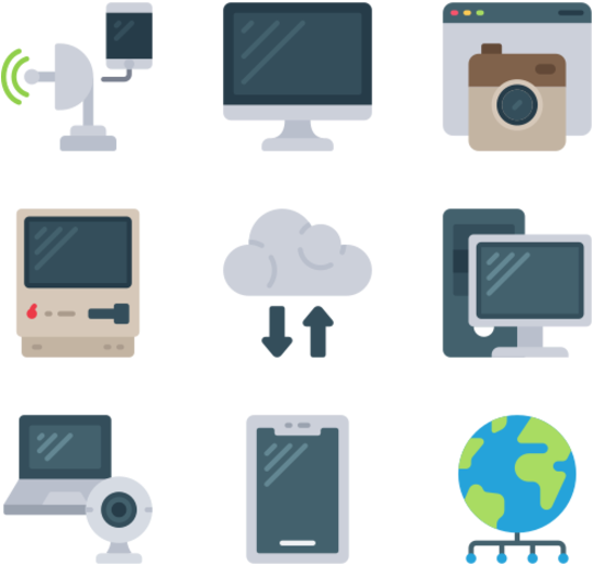 A Set Of Icons Of Different Devices