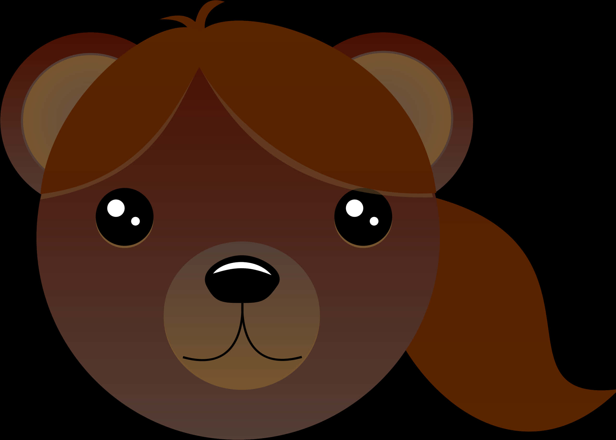 Teddy Bear With Ponytail