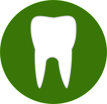 A White Tooth In A Green Circle