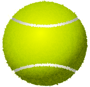 A Tennis Ball With White Lines