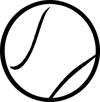 A Black And White Tennis Ball