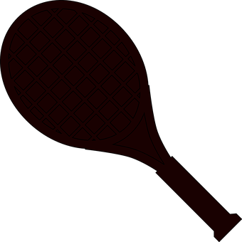 A Silhouette Of A Tennis Racket