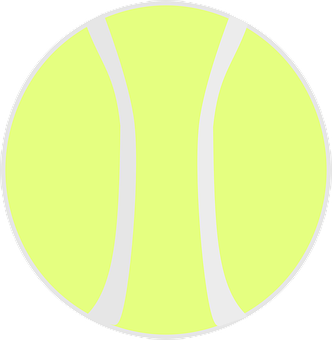 A Yellow Tennis Ball With White Stripes