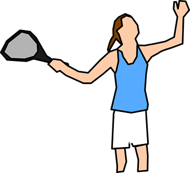 A Woman Holding A Tennis Racket