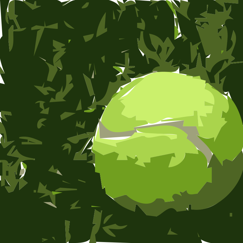 A Green Ball In The Bushes