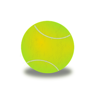 A Yellow Tennis Ball On A Black Background