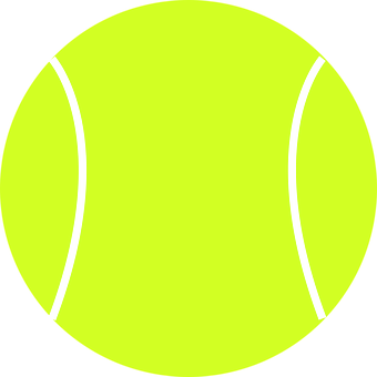 A Green Tennis Ball With White Lines