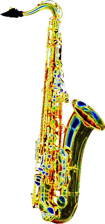 A Saxophone With Colorful Lights