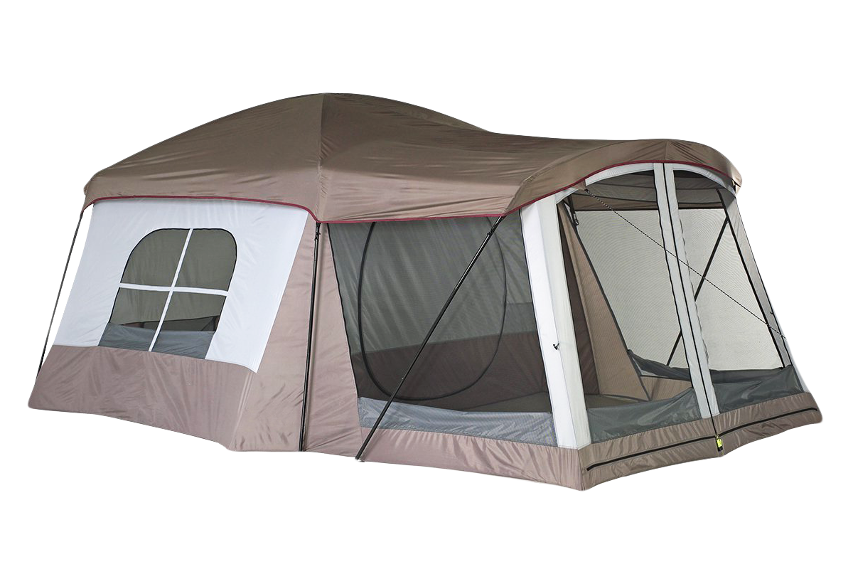 A Tent With A Black Background