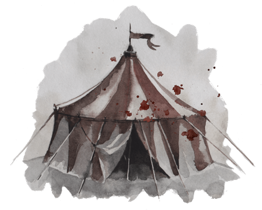 A Watercolor Of A Tent