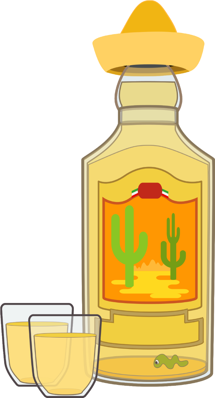 A Bottle Of Tequila With Cactus On It