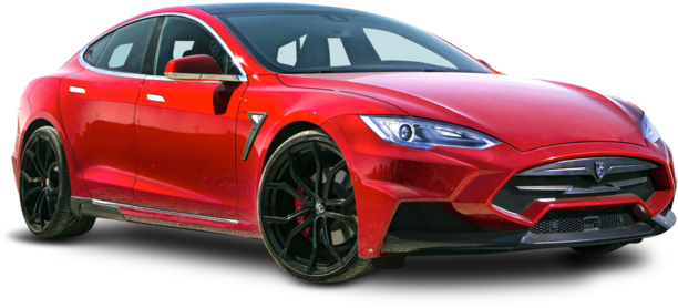 A Red Car With Black Rims