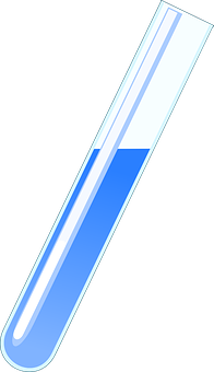 A Blue Liquid In A Tube