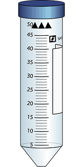 A Measuring Cylinder With Numbers And A Black Background