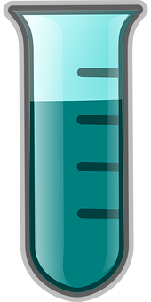 A Blue Liquid In A Glass Container