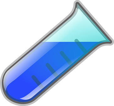 A Blue Liquid In A Test Tube