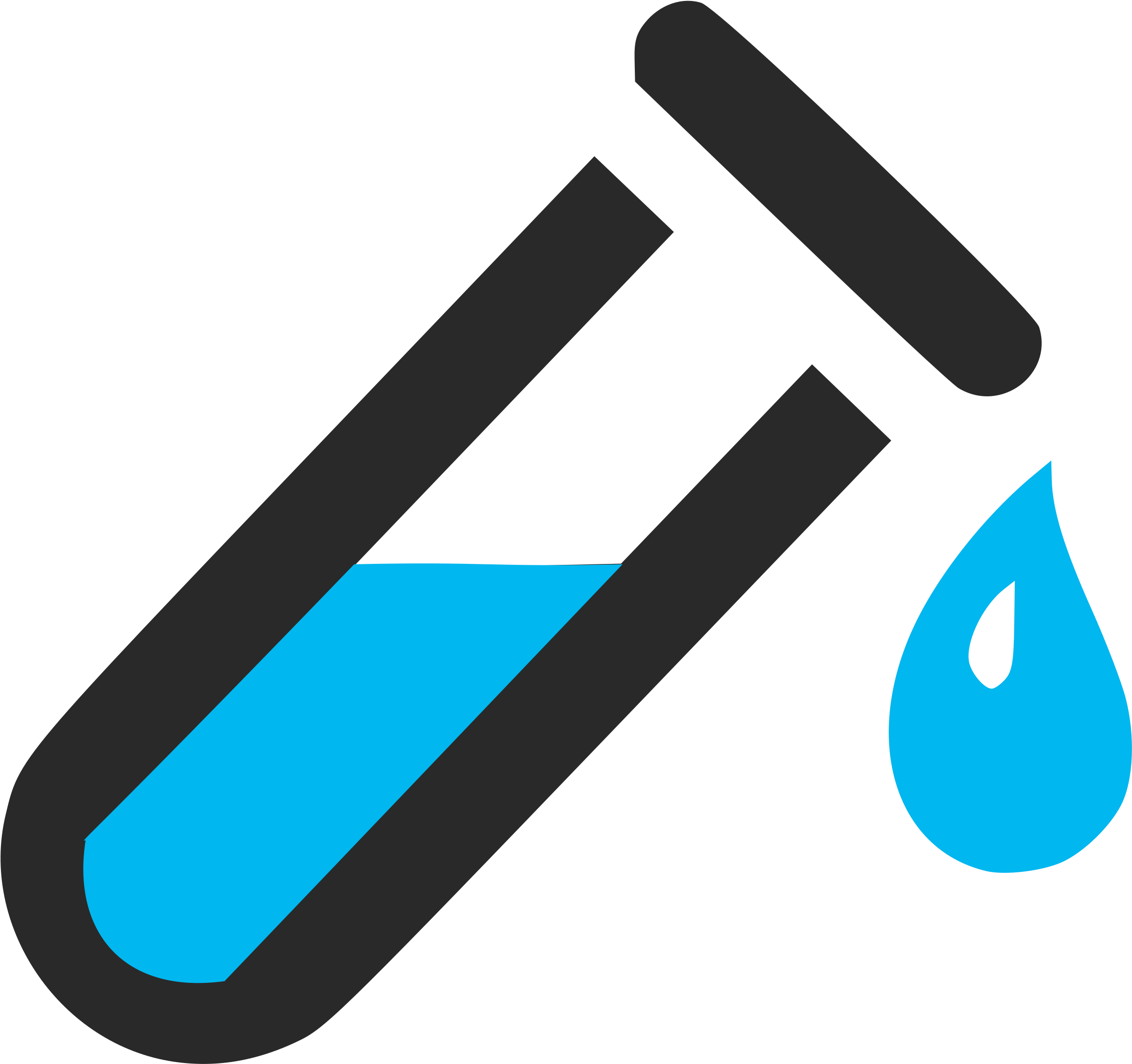 A Blue Liquid In A Test Tube