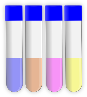 A Group Of Test Tubes With Different Colors