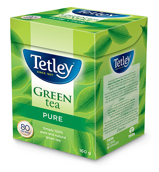 A Box Of Tea With Green Leaves