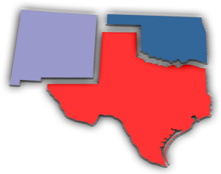 A Red And Blue State Outline