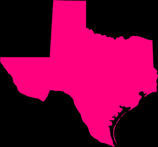 A Pink Outline Of A State