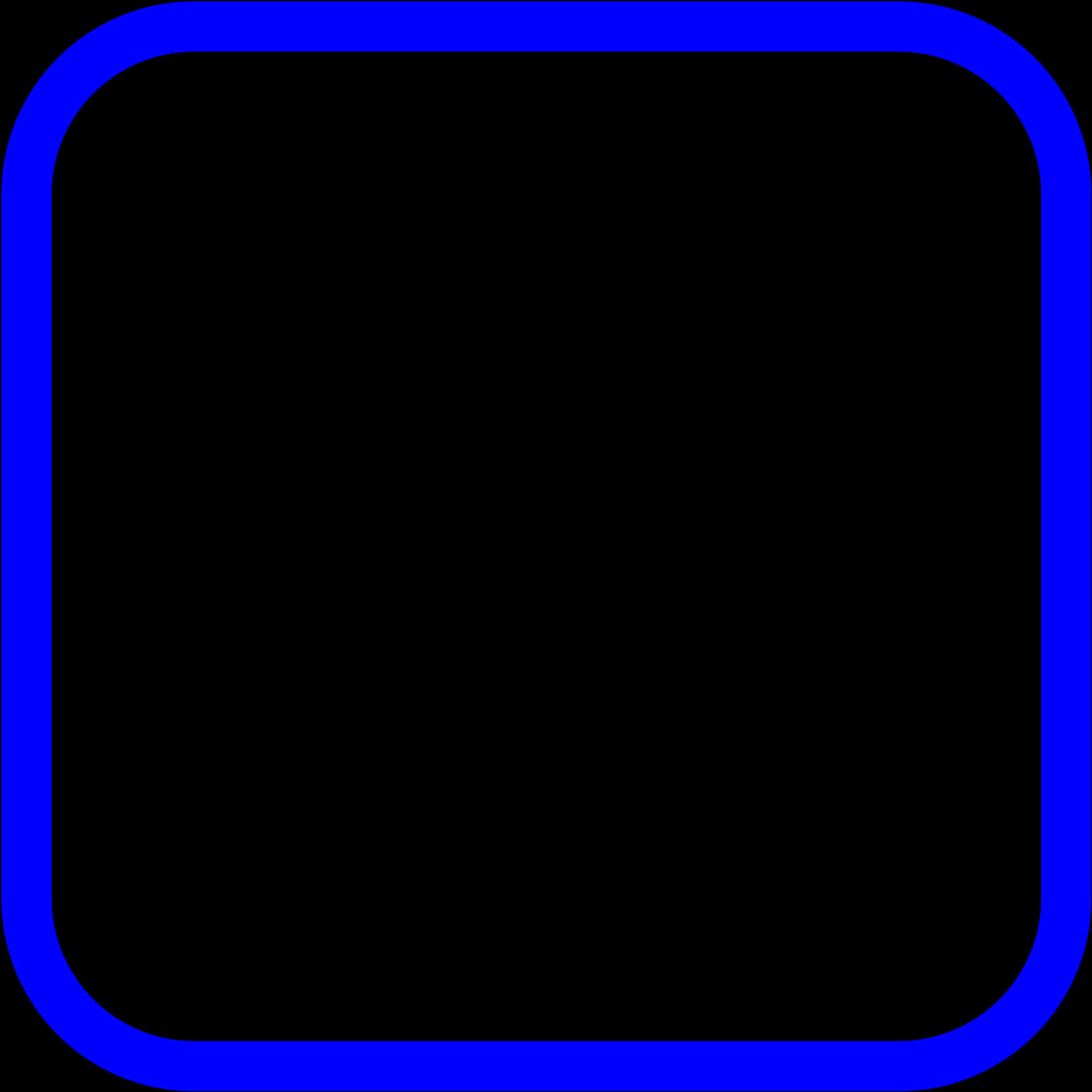 A Blue Square With Black Background
