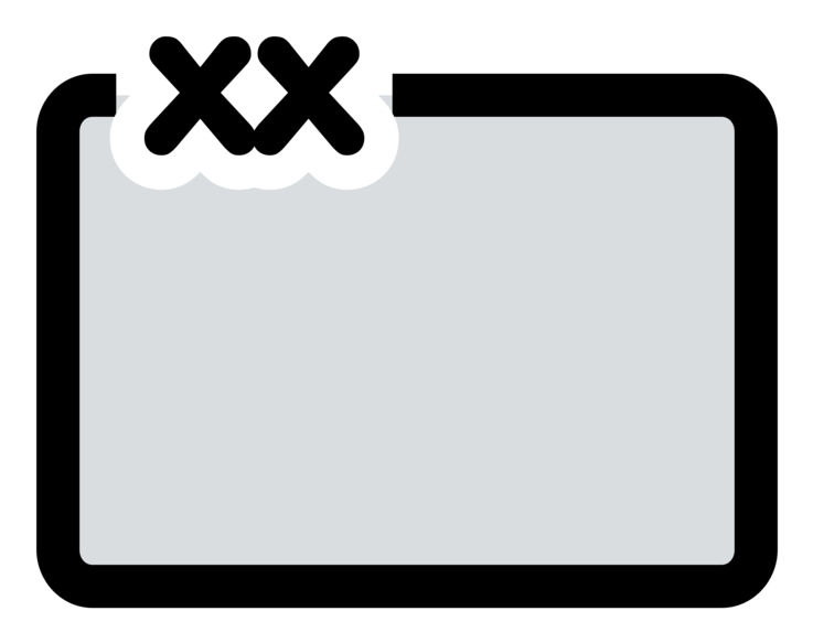 A Rectangular Black And White Frame With A Black X
