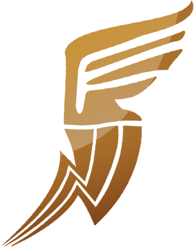 A Gold Logo With Black Lines