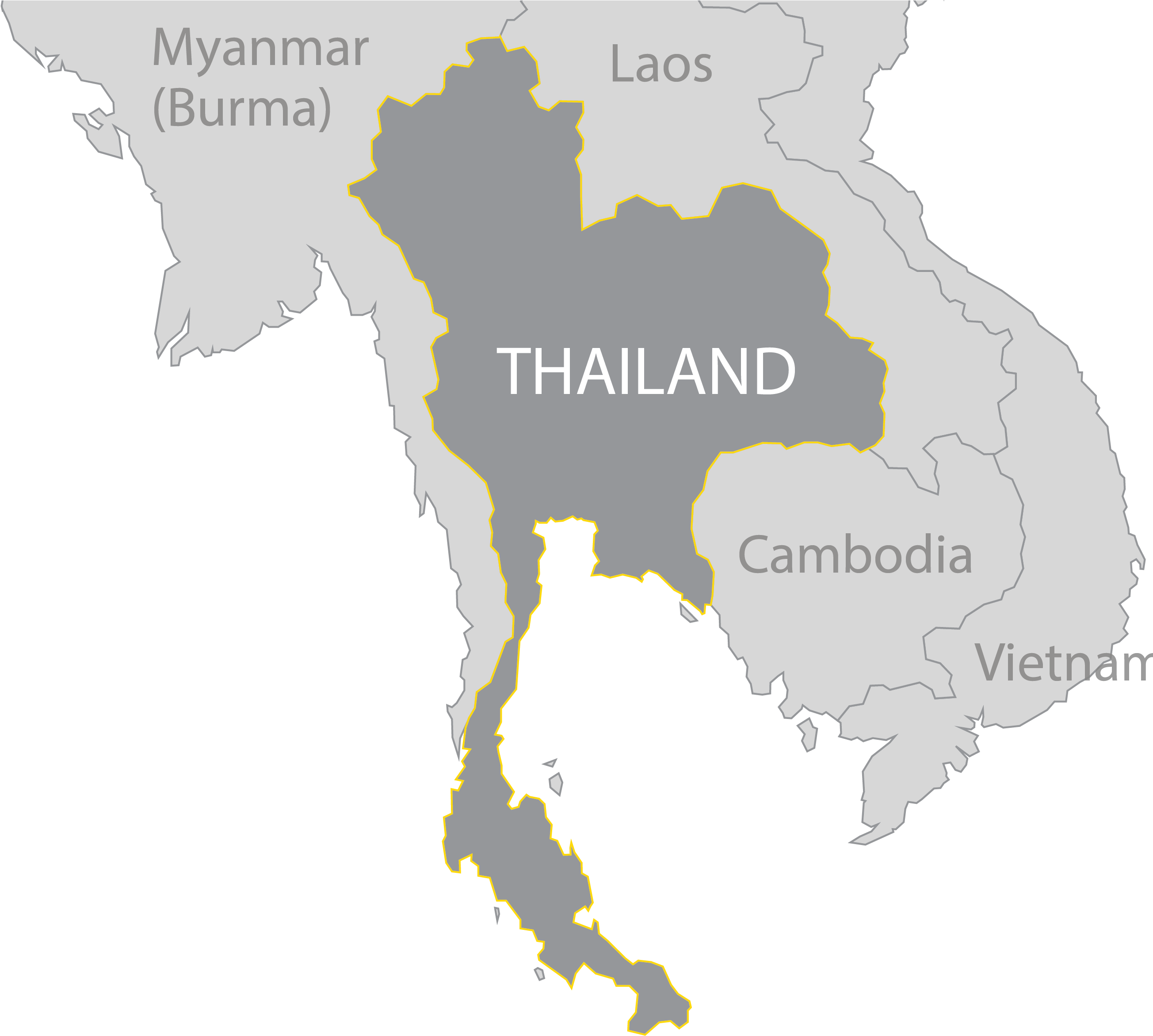 Thailand Map Png 2608 X 2343