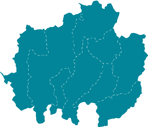 A Blue Map With White Lines