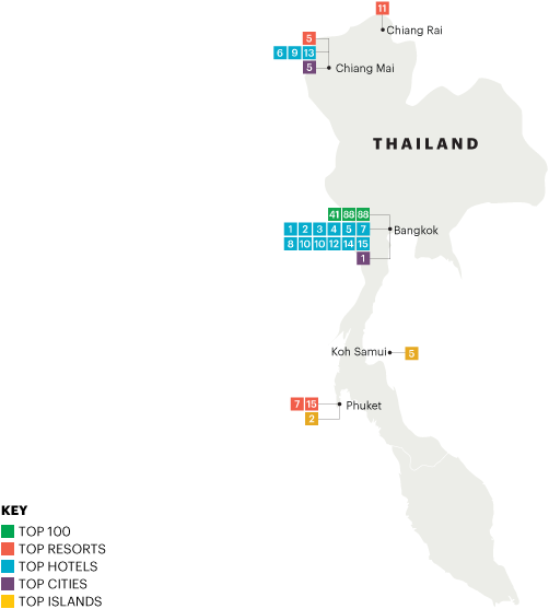 A Map Of Thailand With Colorful Squares And Black Text