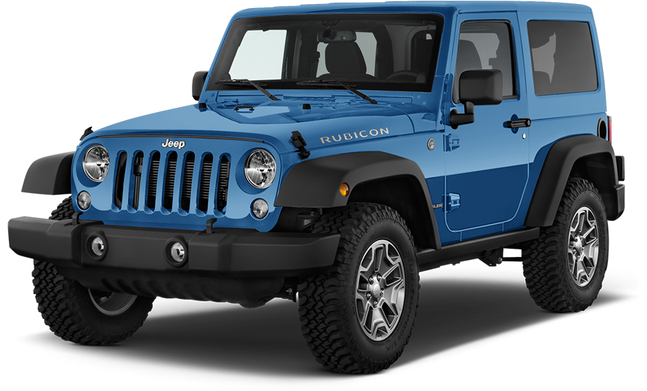 A Blue Jeep With A Black Background
