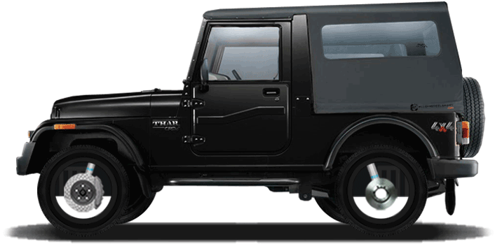 A Black Jeep With A Black Background