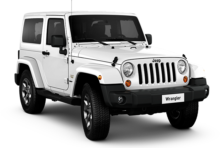 A White Jeep With Black Background