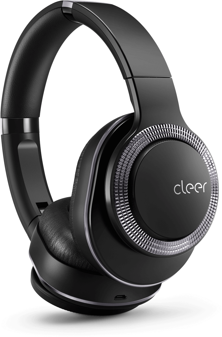 A Black Headphones With Silver Accents