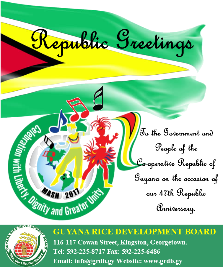 The Board Of Directors, Management And Staff Of The - Happy Republic Day Guyana, Hd Png Download