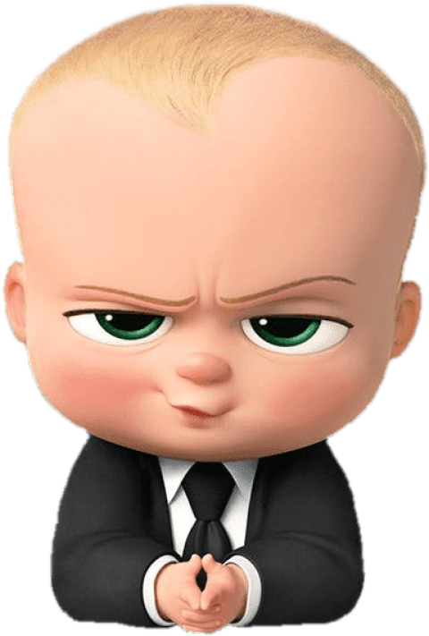 A Cartoon Baby In A Suit