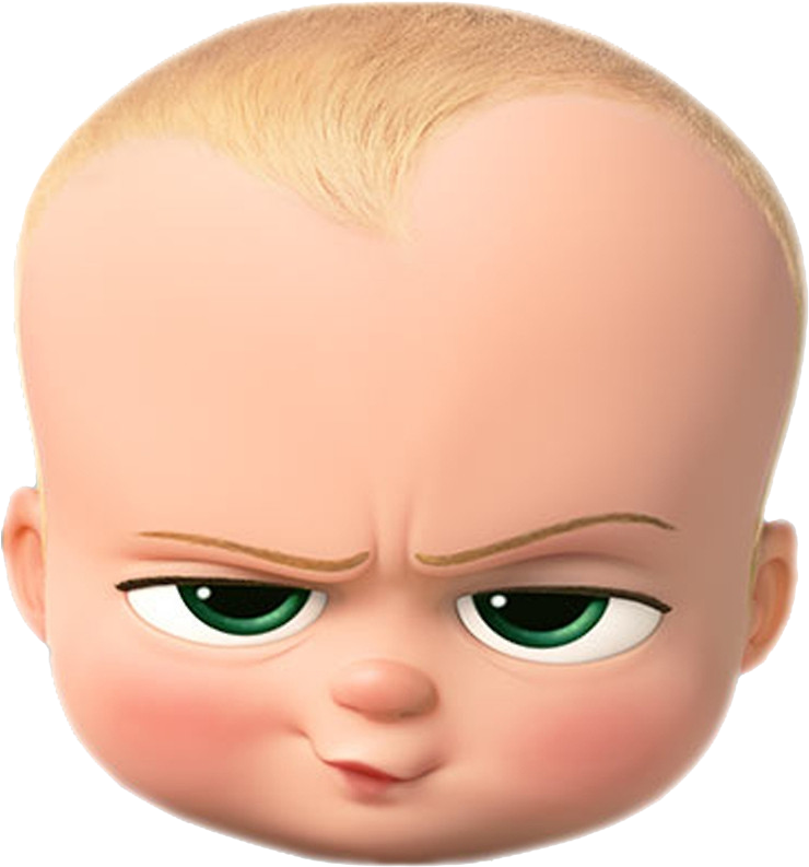A Cartoon Head Of A Baby