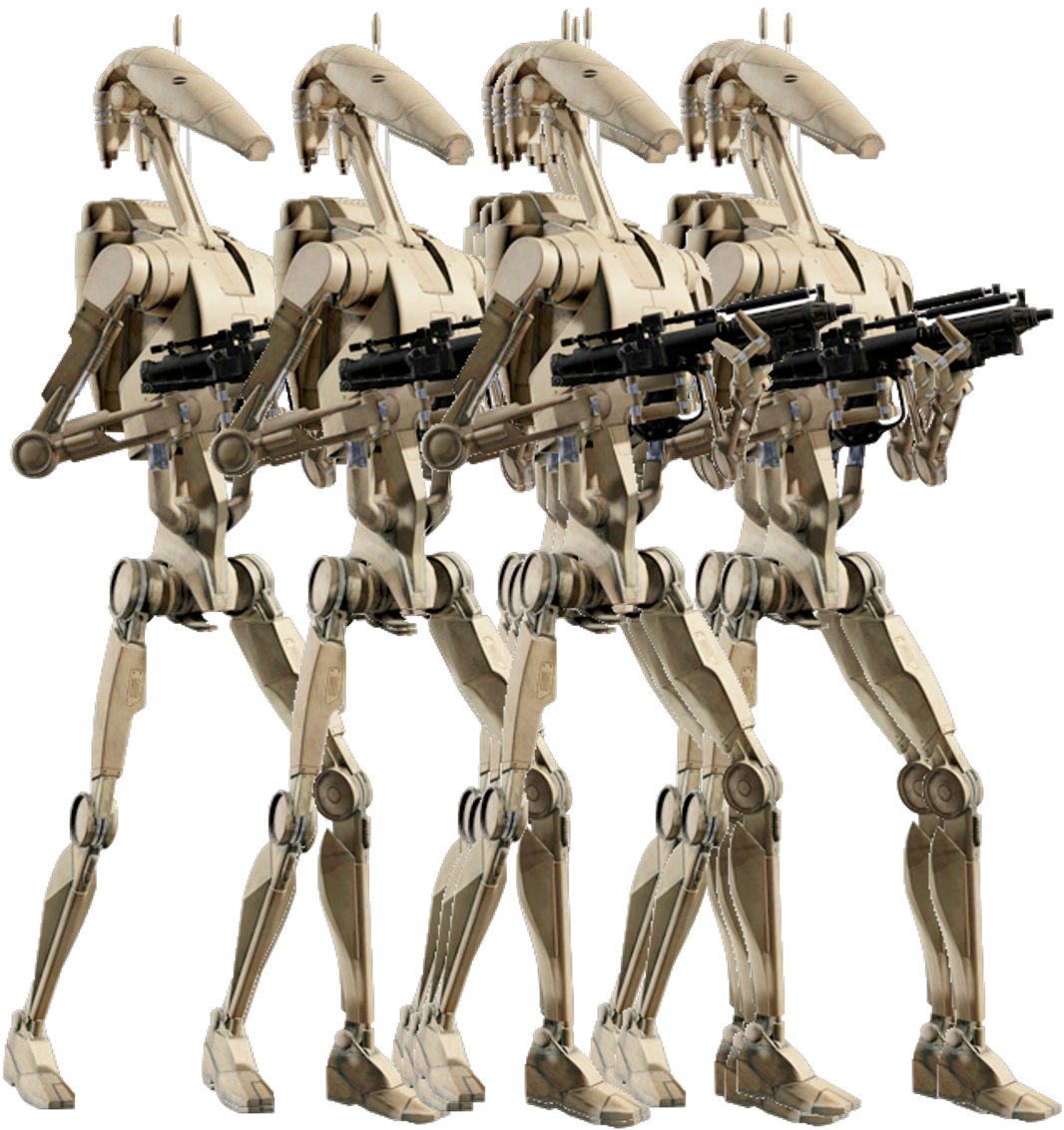 A Group Of Robots Holding Guns