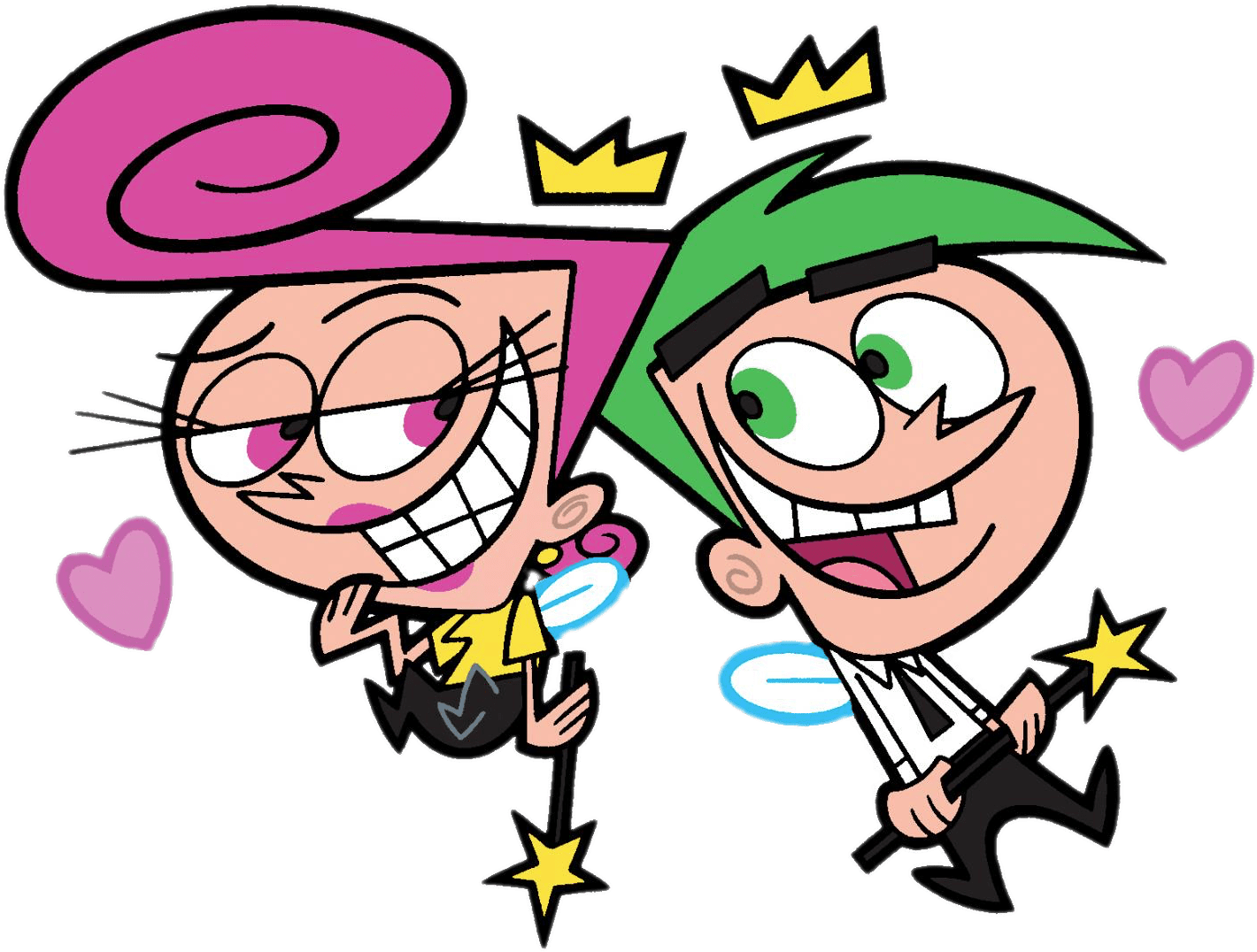 Cartoon Characters With Green Hair And Pink Hair