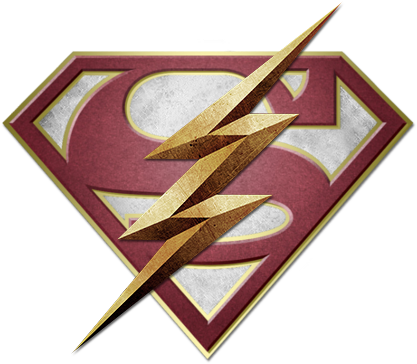 A Gold Lightning Bolt In A Red And White Logo