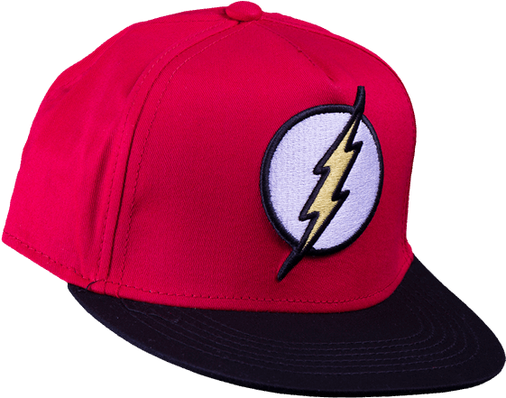 A Red Hat With A Lightning Bolt On It